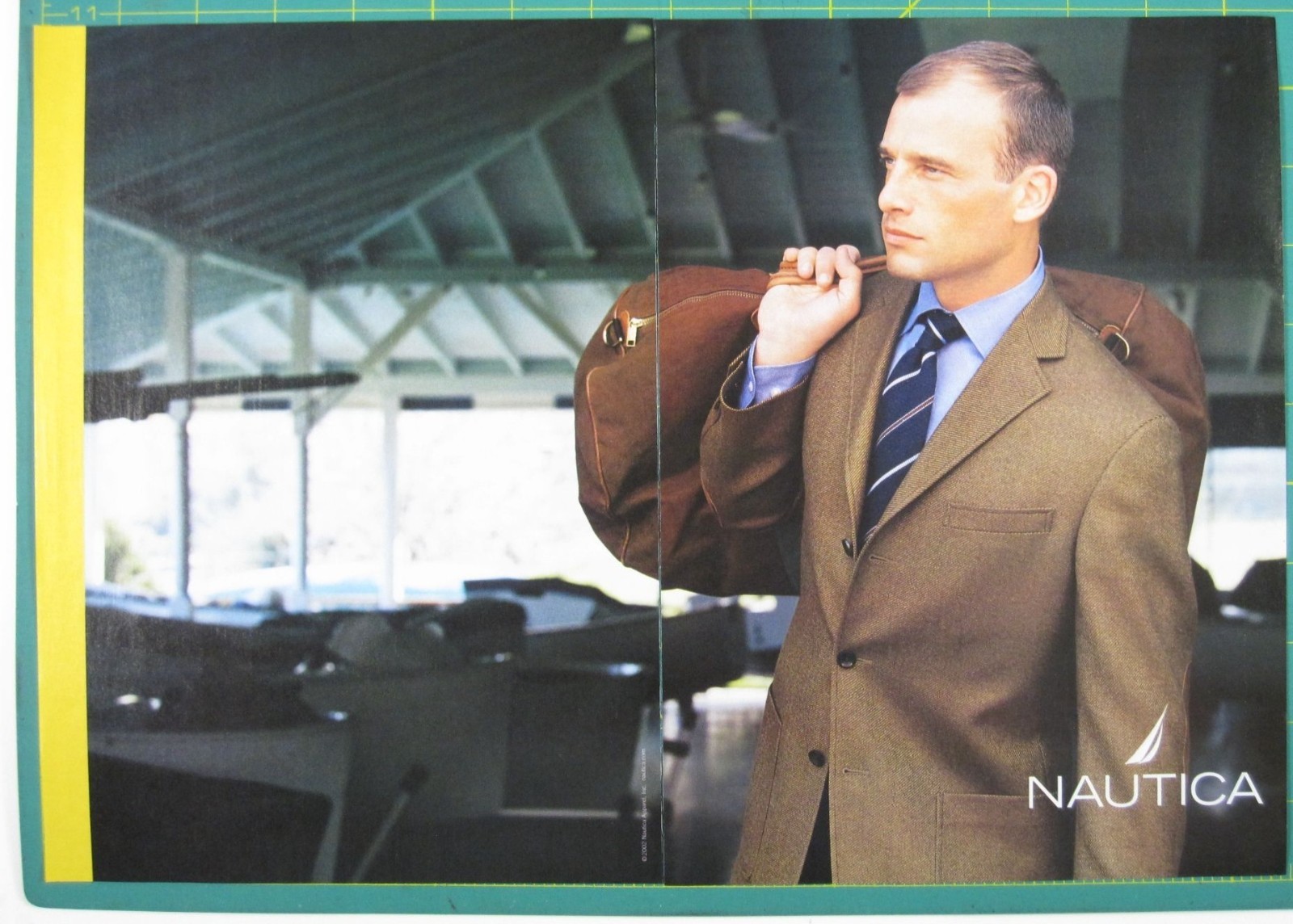 Print Ad Nautica Mens Fashion Blazer 2 page AD 2002 Vintage Men Fashion