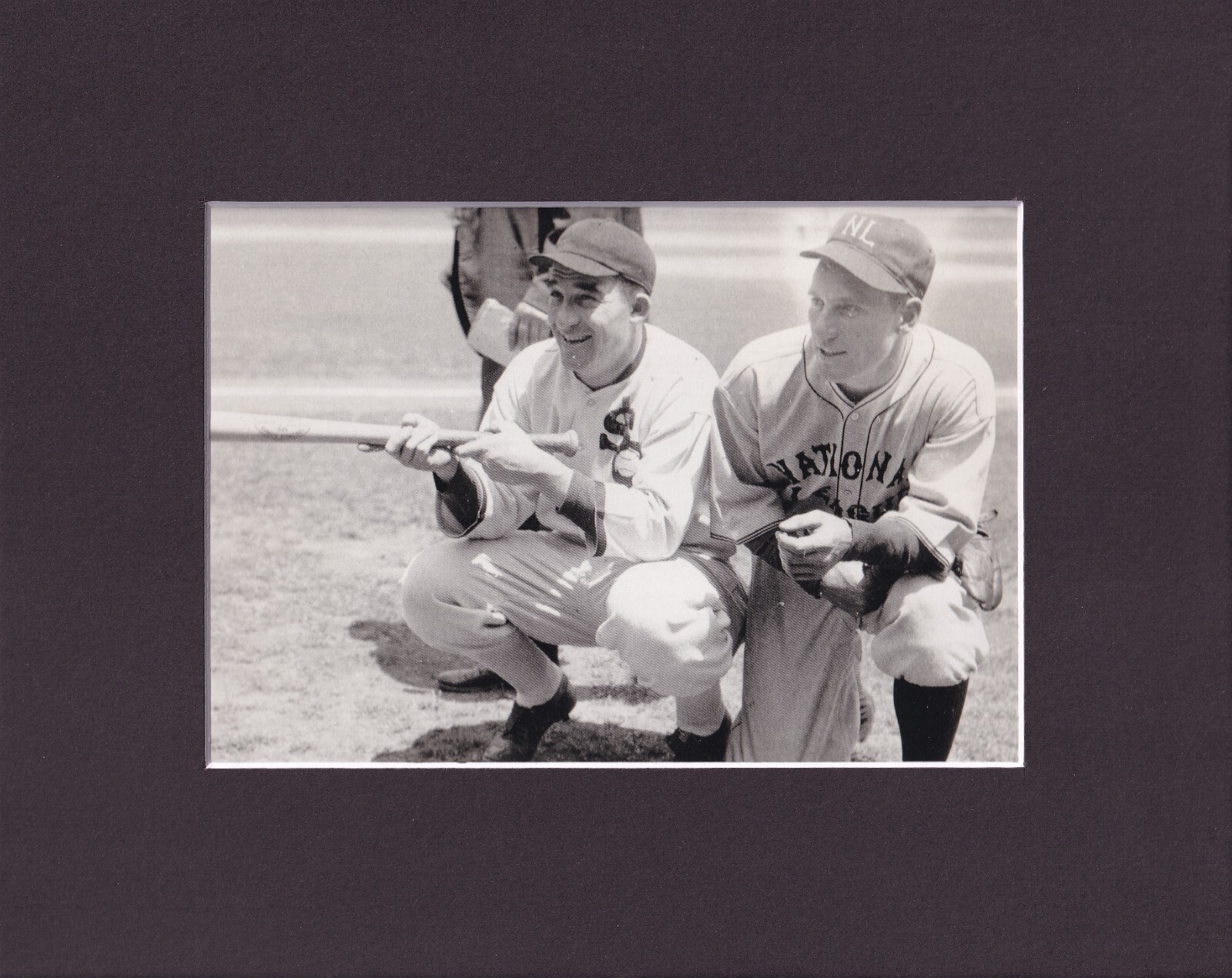 8X10 Matted Print VTG Baseball Picture: Chuck Klein, Al Simmons