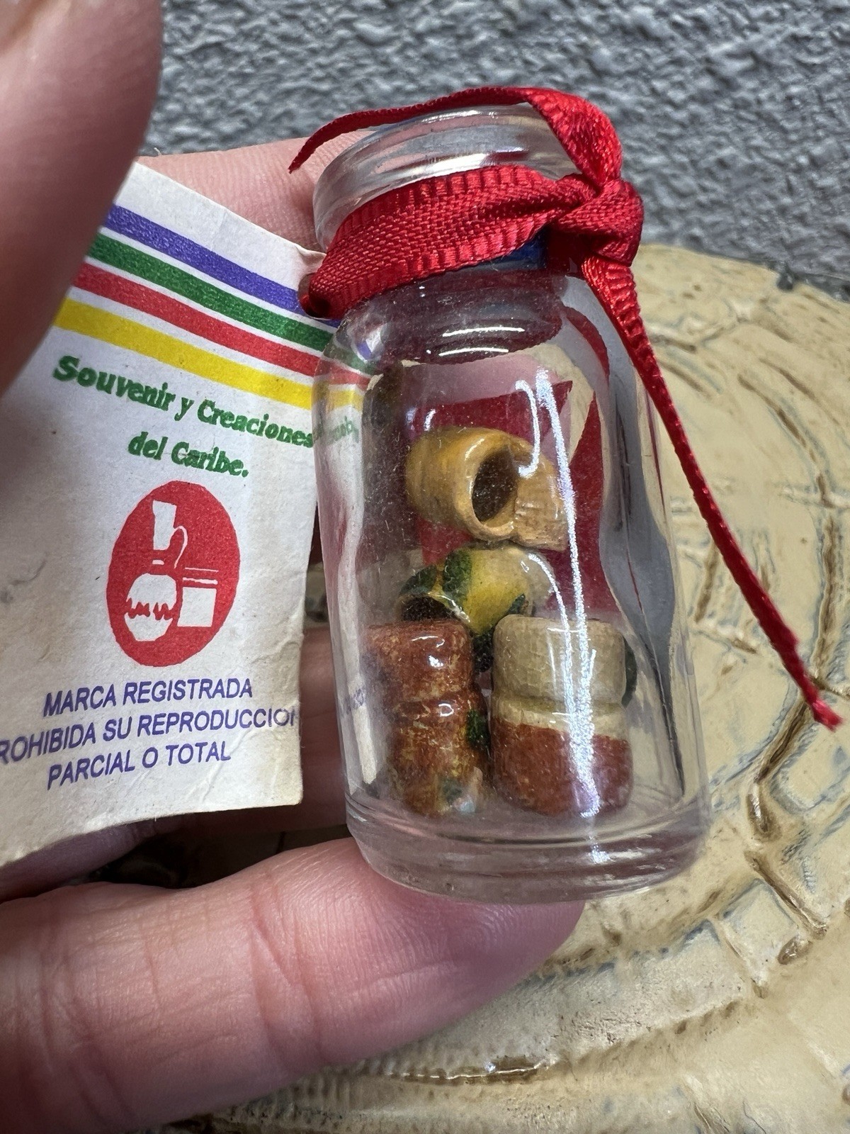 Vintage Cozumel Mexico Mini Pottery Jar Cafe De Olla Folk Art Souvenir Set 