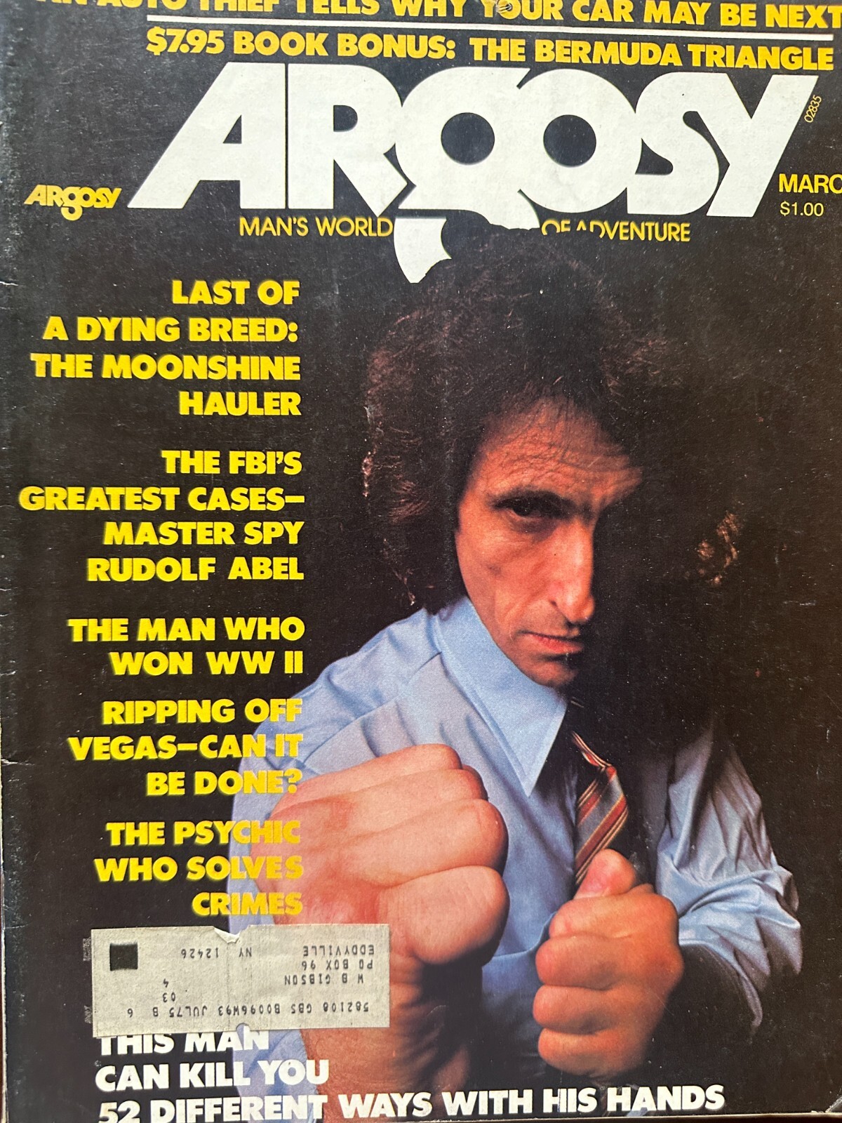 Argosy Magazine 1975 March Walter Gibson\'s Personal Copy See Mailing Label