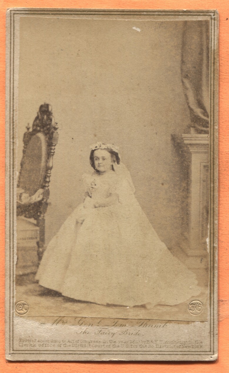 CDV New York NY Portrait of Mrs Gen Tom Thumb by Brady circa 1863 Backstamp