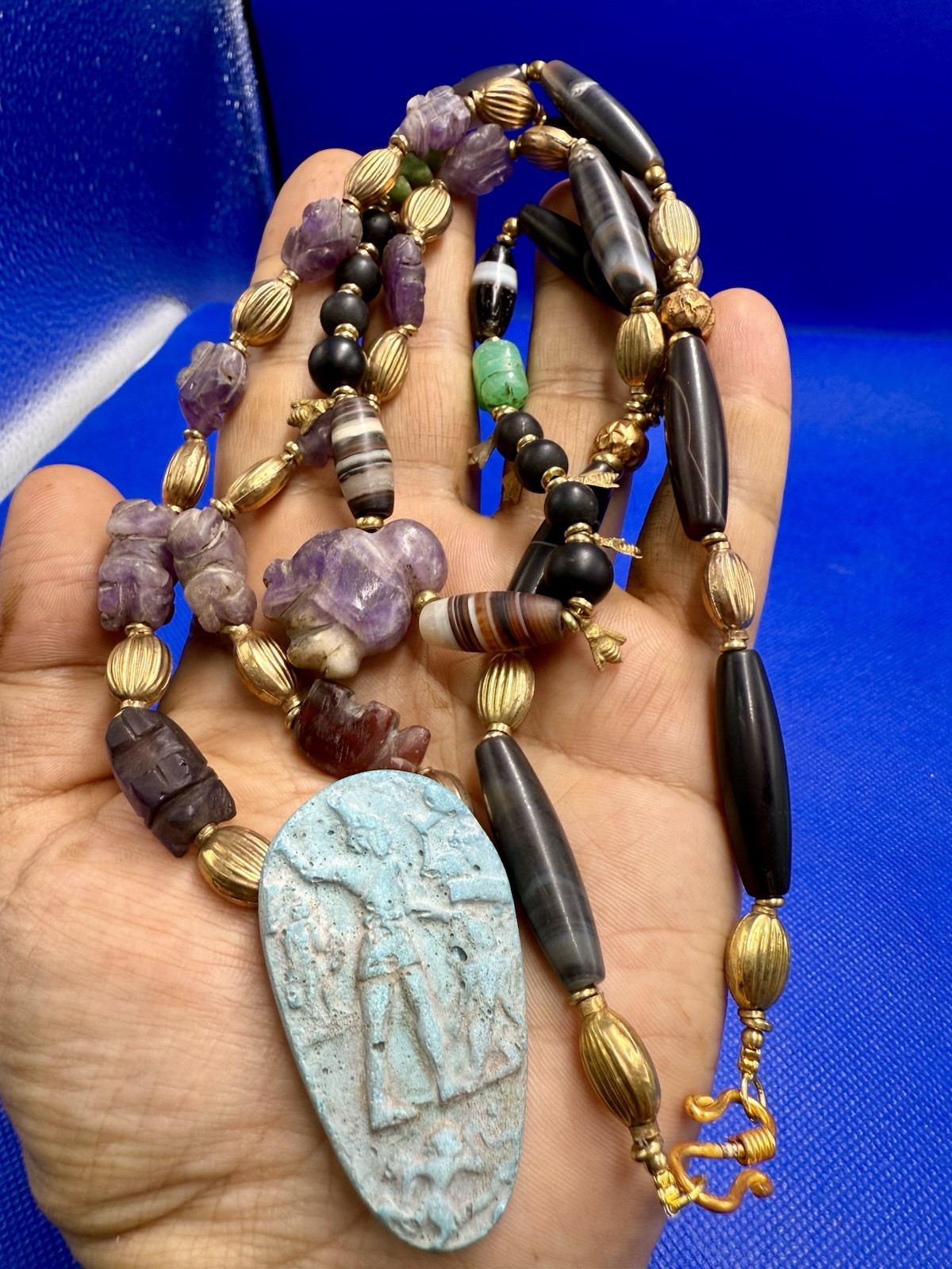 Necklace Mixed 2000+ Years Old Stones Beads Of Roman, Near Eastern,Egyptian Necklace Mixed 2000+ Years Old Stones Beads Of Roman, Near Eastern,Egyptian