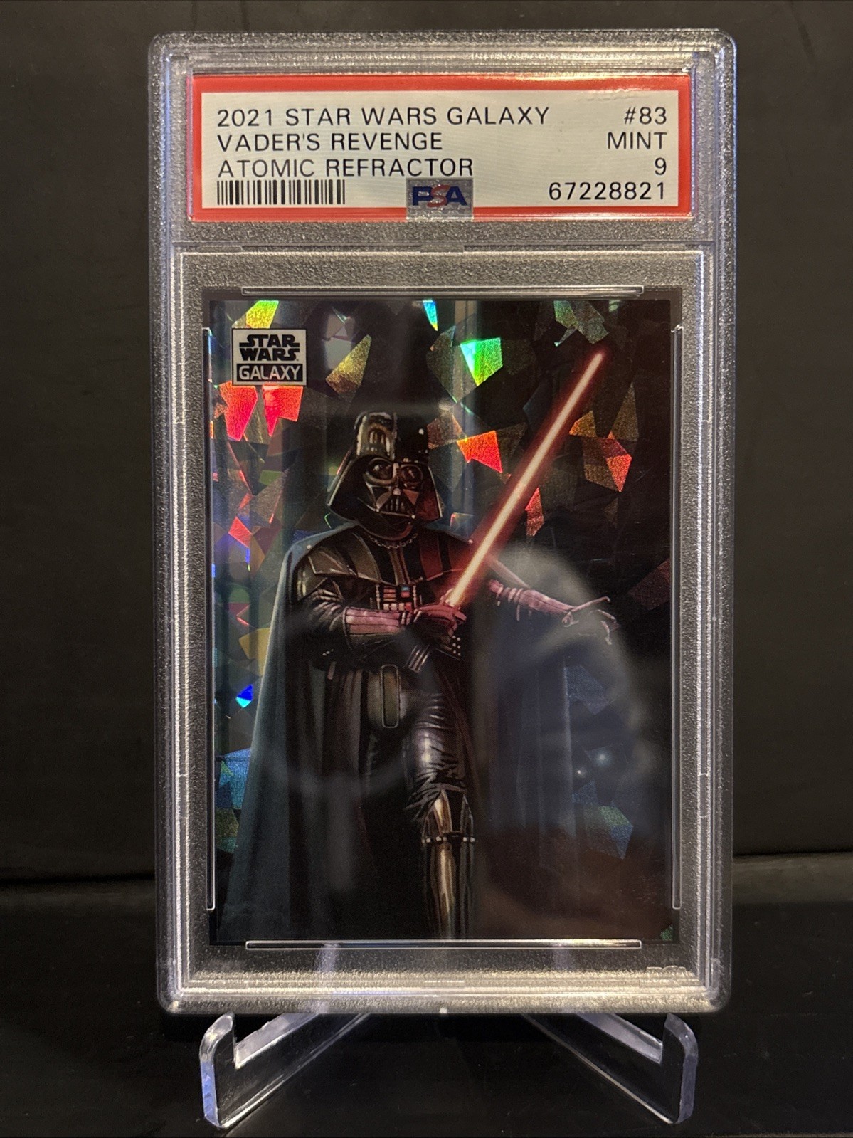 2021 Star Wars Galaxy Vader's Revenge Atomic Refractor /150 PSA 9