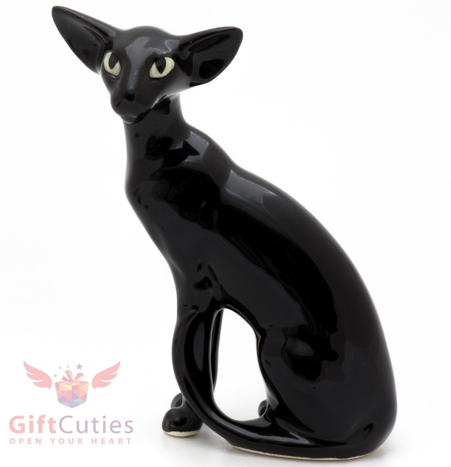 Porcelain Figurine of Oriental Shorthair Cat Kitty Kitten Porcelain Figurine of Oriental Shorthair Cat Kitty Kitten