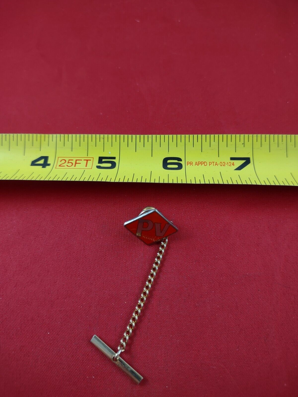 Vintage PV Employee Tie Tack Pin Pinback Button Brooch *152-E3
