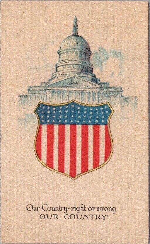 c1910s Patriotic Greetings Postcard \