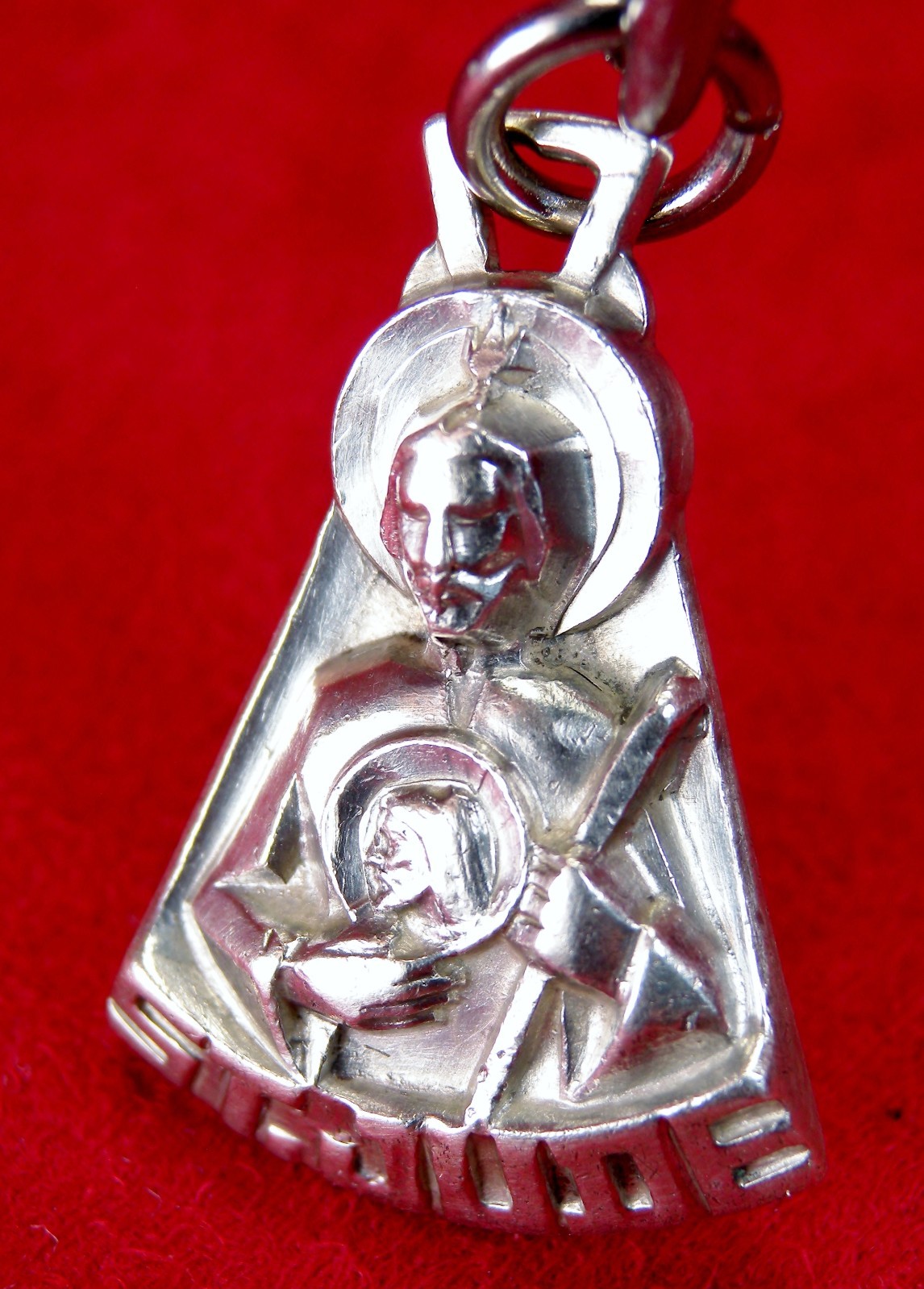 WWII Chaplain's Sterling GI Battle Worn Dog tag Chain St. Jude Thaddaeus Medal