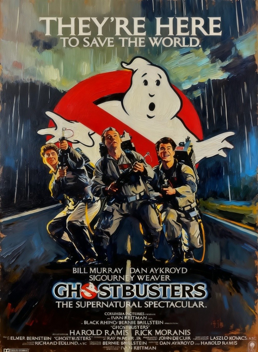 Ghostbusters Movie Cover Limited Edition Artist Signed Art Trading Card /30 Ghostbusters Movie Cover Limited Edition Artist Signed Art Trading Card /30