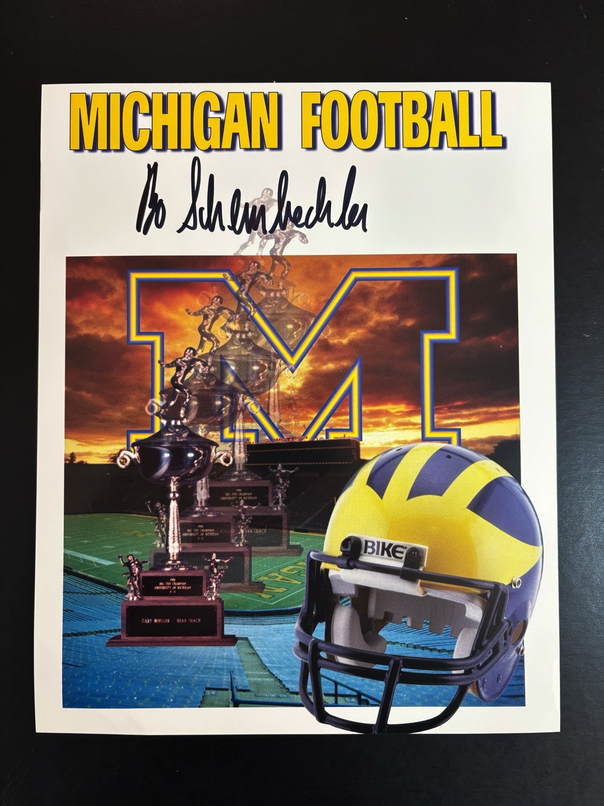 Bo Schembechler Signed 8x10 Photo Michigan Football Coach Autograph 