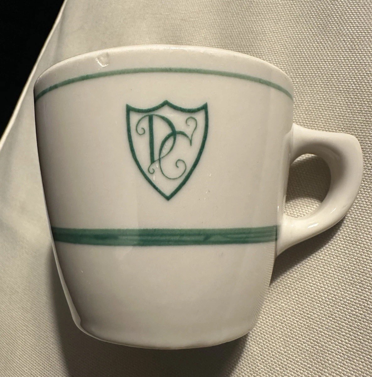 Vintage Dartmouth College Shenango China Green Shield Pottery Mug Cup Dining