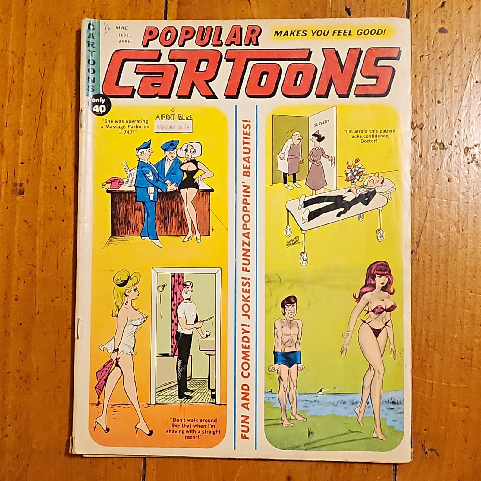 POPULAR CARTOONS Magazine April 1972 Adult Humor and Gags BILL WARD Pin-up Art POPULAR CARTOONS Magazine April 1972 Adult Humor and Gags BILL WARD Pin-up Art