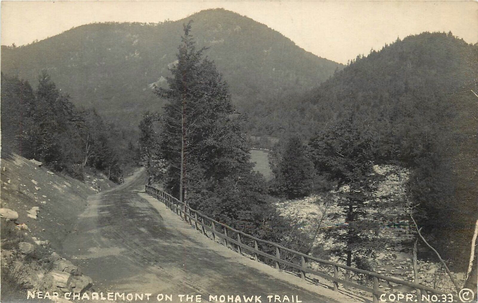 Postcard RPPC C-1910 Mohawk Trail Charlemont CoPR #33 MA24-1826