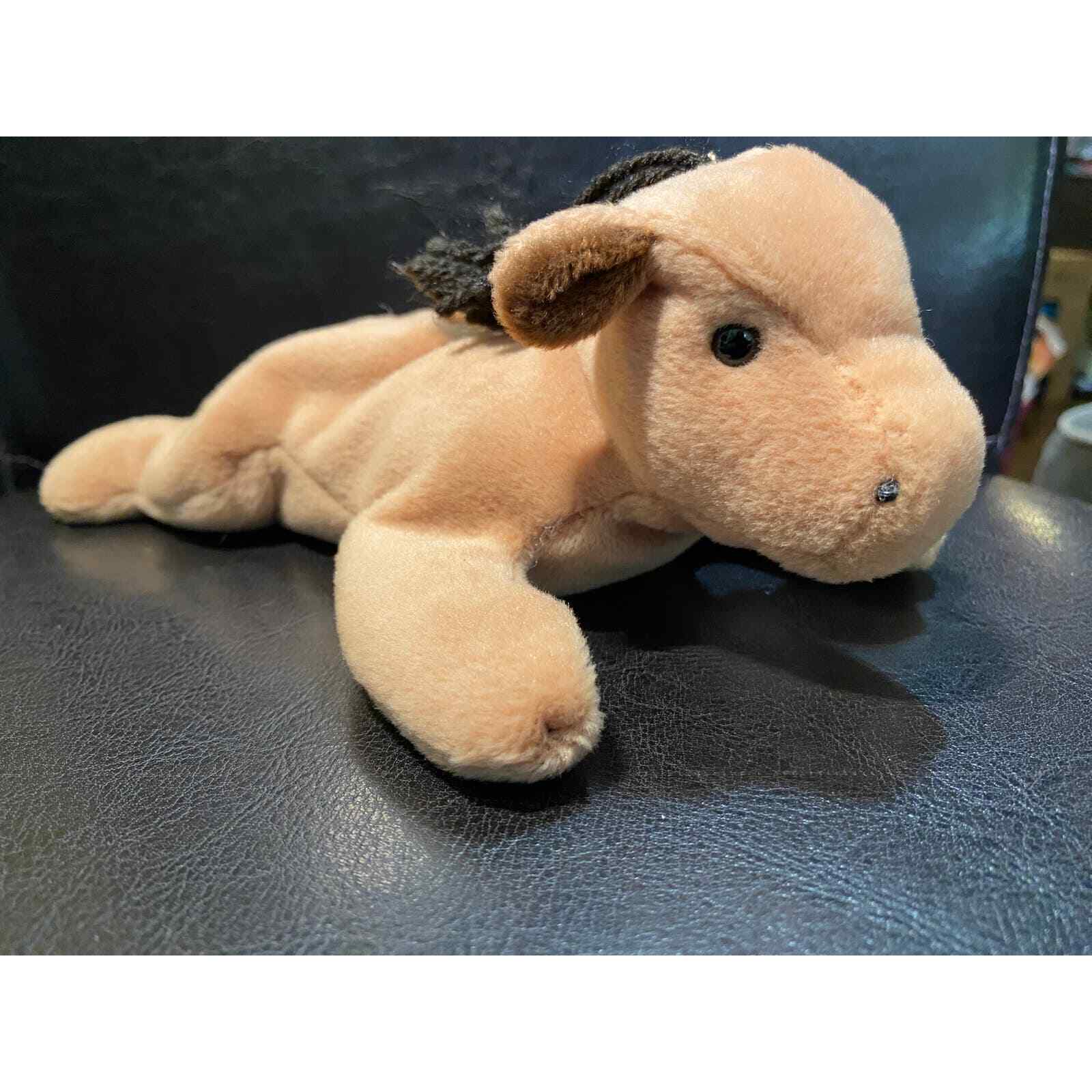 RARE Ty Beanie Baby Derby - Horse 🐴 w/ PVC pellets & WRONG color Swing Tag 🔥