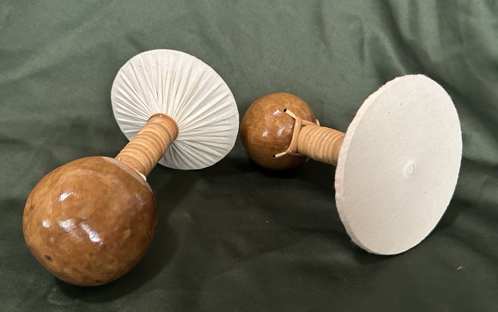 VINTAGE HAWAII 'ULI 'ULI RATTLE No Feathers Gourd  Hula  7 1/2