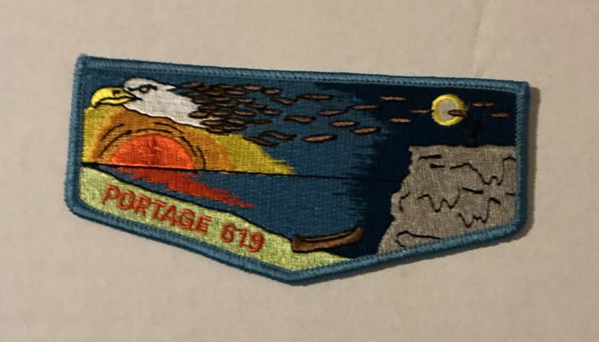 Portage Lodge 619 OA Order Of The Arrow Patch Flap