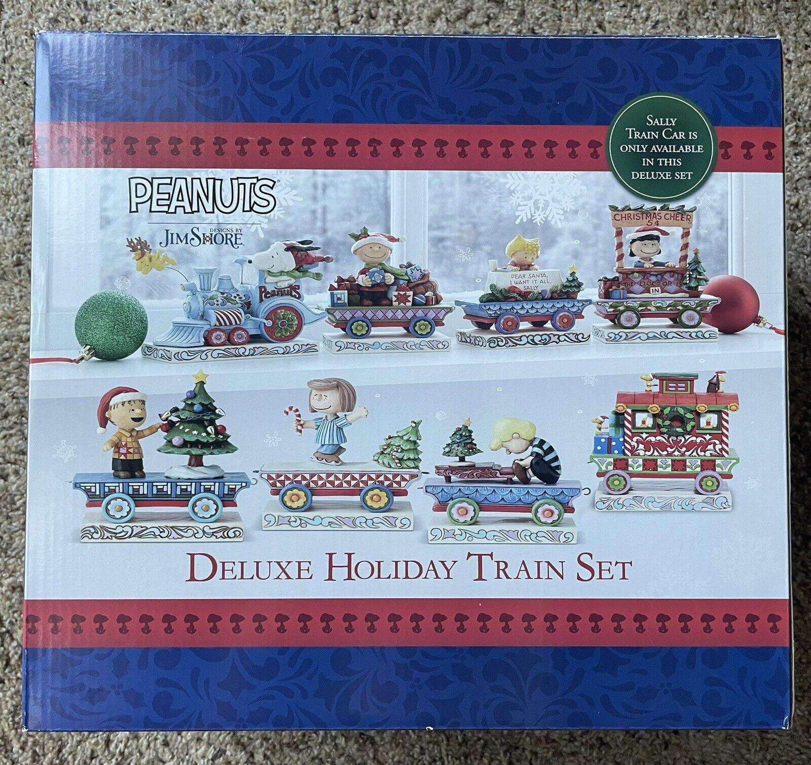 Enesco 4062623 Peanuts Holiday Train Figurine Set - 8 Piece
