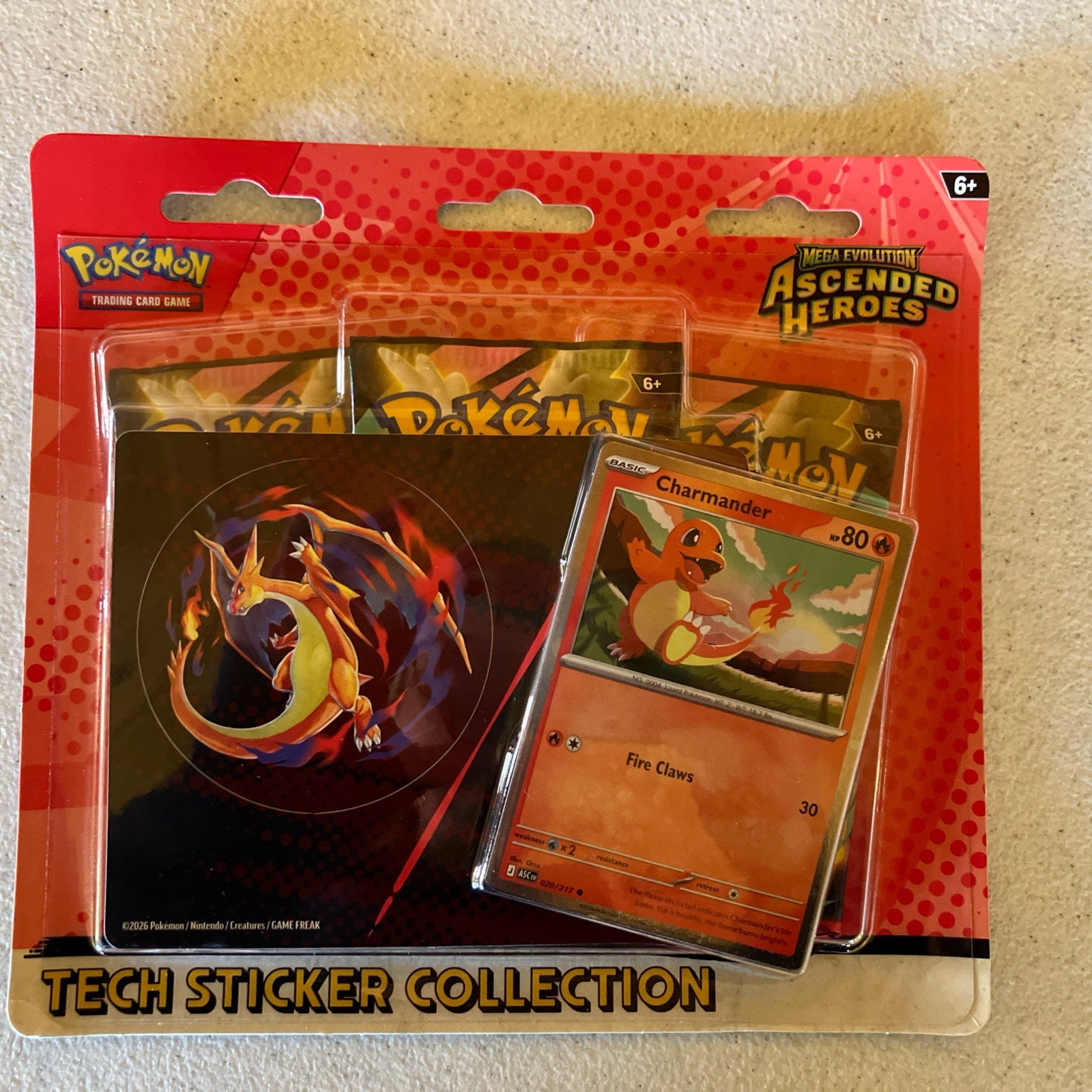 Mega Evolution: Ascended Heroes Tech Sticker Collection Triple Card Pack Sealed