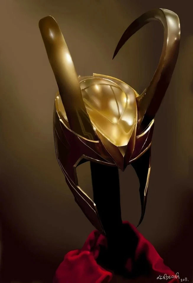 Loki Gold Horned Helmet Marvel Avengers Cosplay Prop Asgardian Collectible