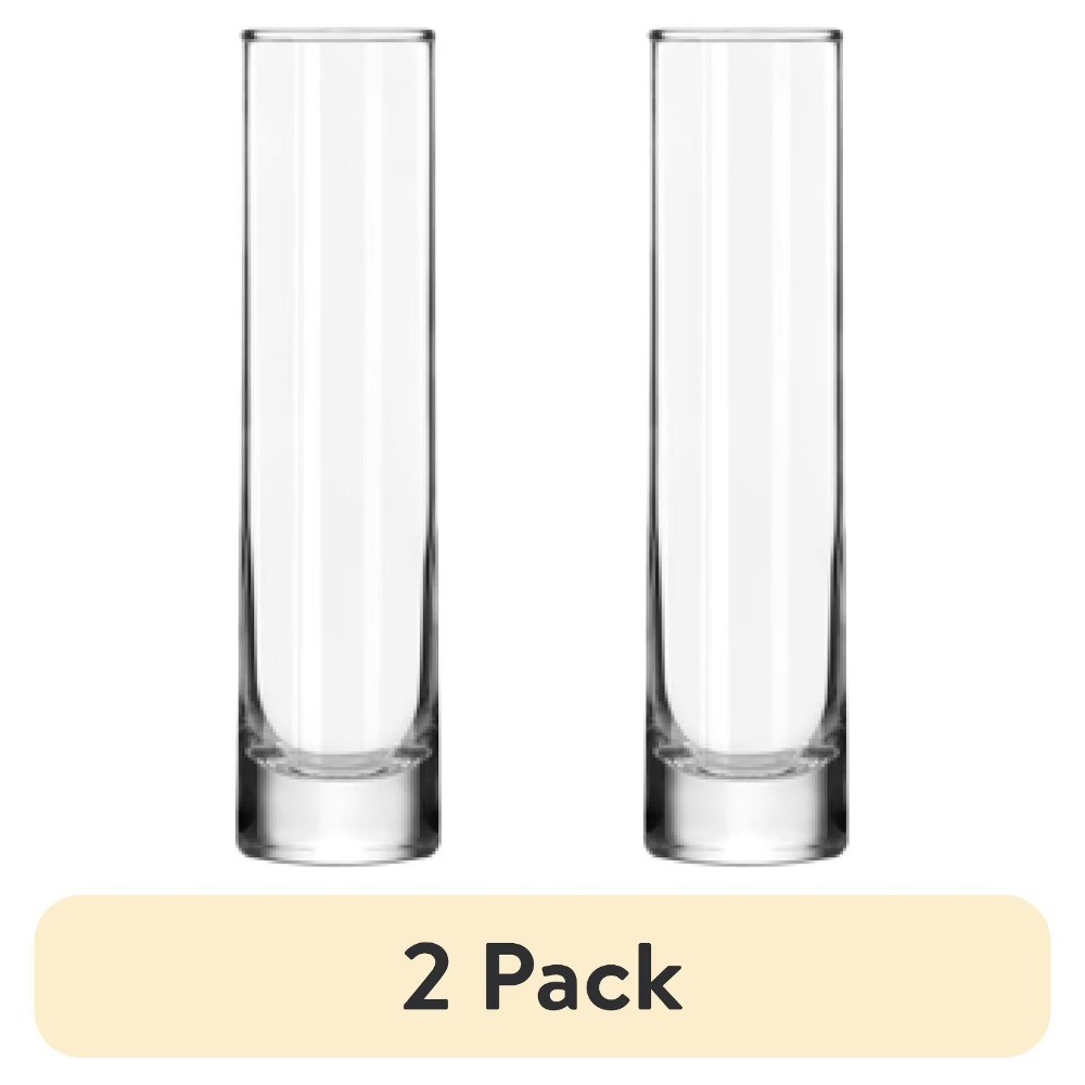 Set of 2 Clear Glass Cylinder Floral Bud Vase 7.5 in Set of 2 Clear Glass Cylinder Floral Bud Vase 7.5 in