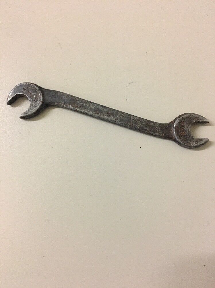 VINTAGE DURO CHROME 9/32 5/16 ANGLE OPEN END WRENCH G65 USA