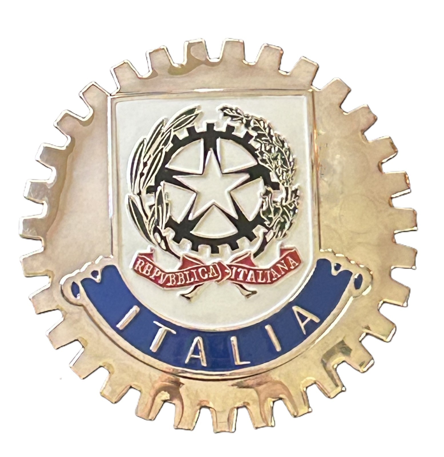 ITALIA AUTOMOBILE GRILLE BADGE - ITALY CAR BADGE