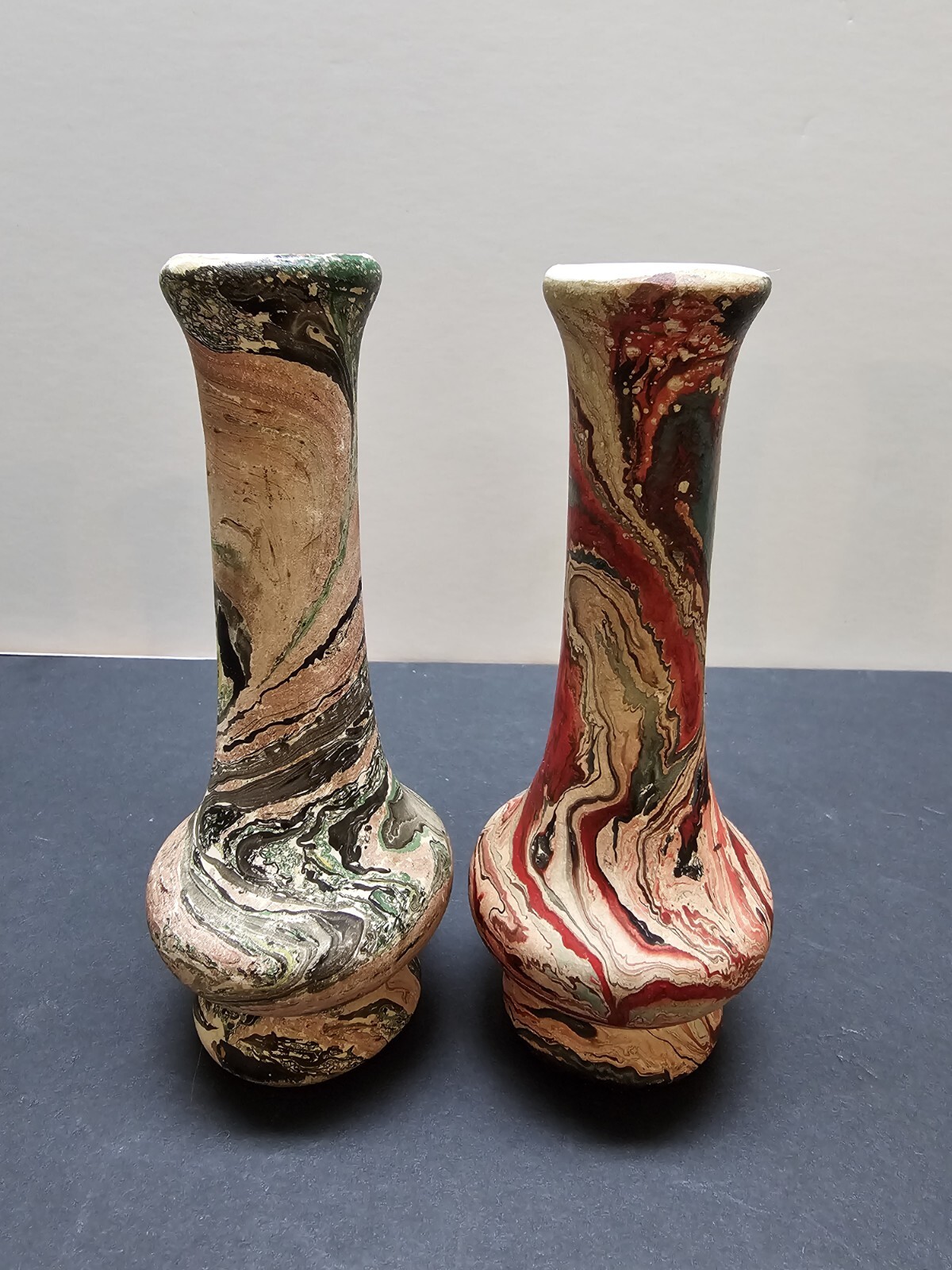 Trippy Unglazed Swirl Pottery Bud Vases 5.5 Trippy Unglazed Swirl Pottery Bud Vases 5.5