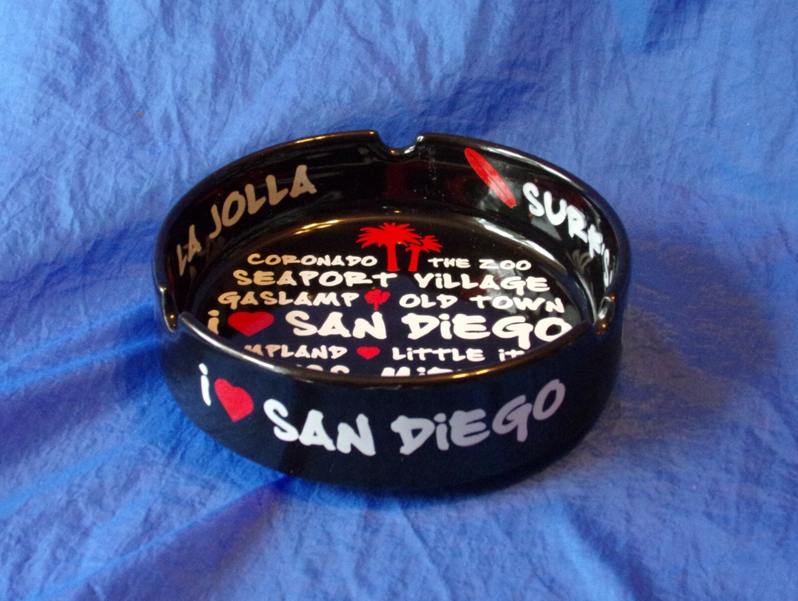 I Love San Diego Ceramic Ashtray Souvenir Trinket Keeper 