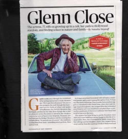 Glenn Close : 2024 print article w/pics