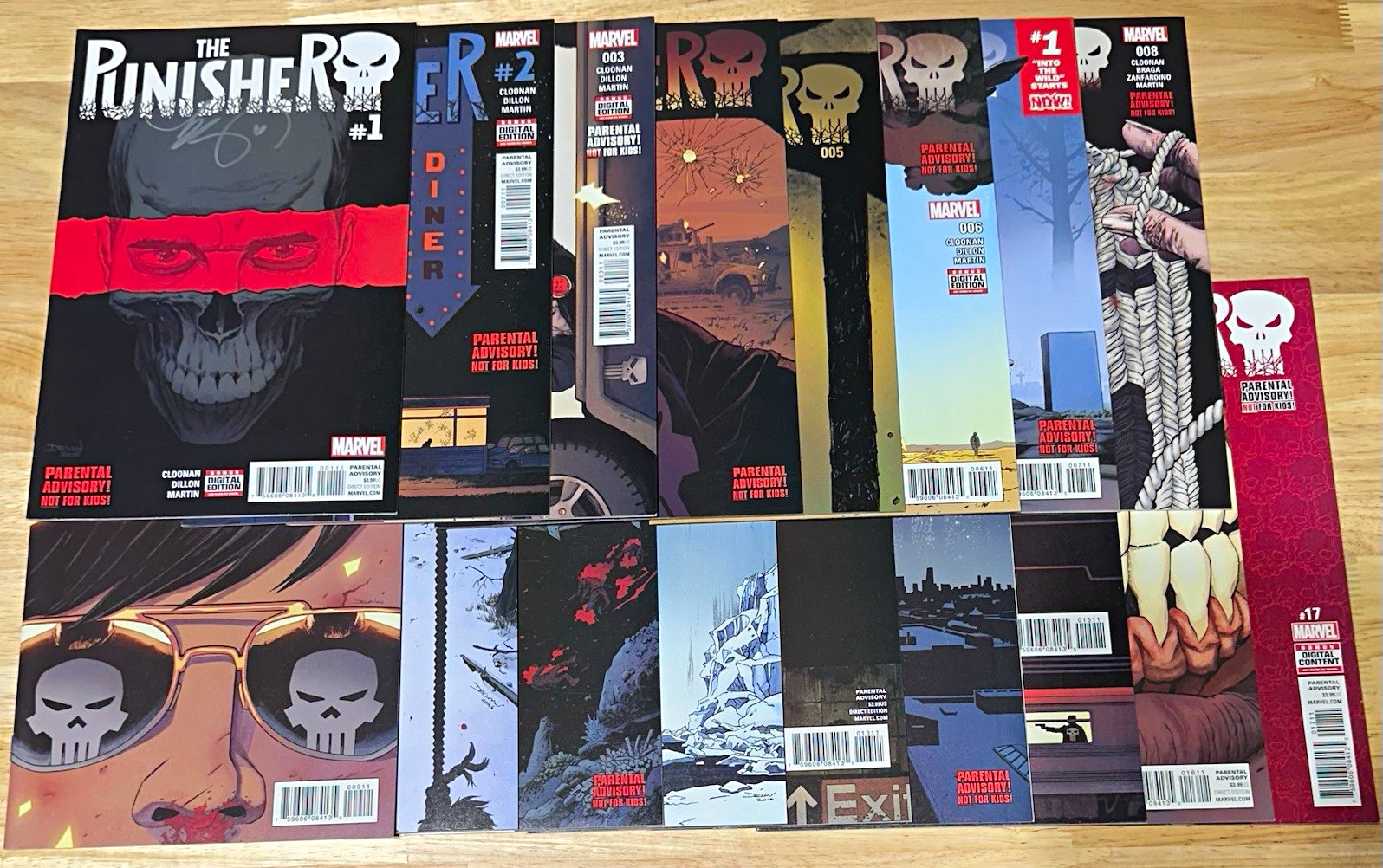 Punisher #1-17 full run First issue signed by Becky Cloonan