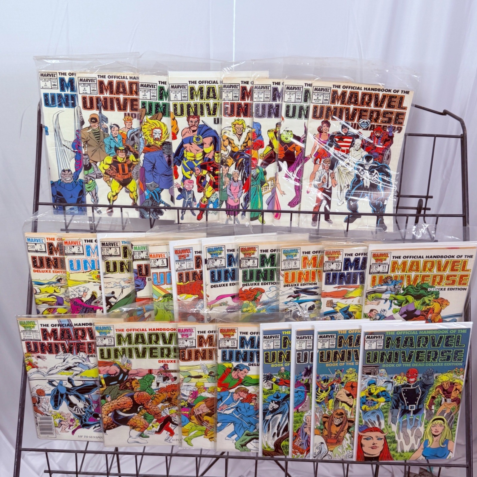 Official Handbook of the Marvel Universe Deluxe Edition 1-19 & Update 1-8 Lot
