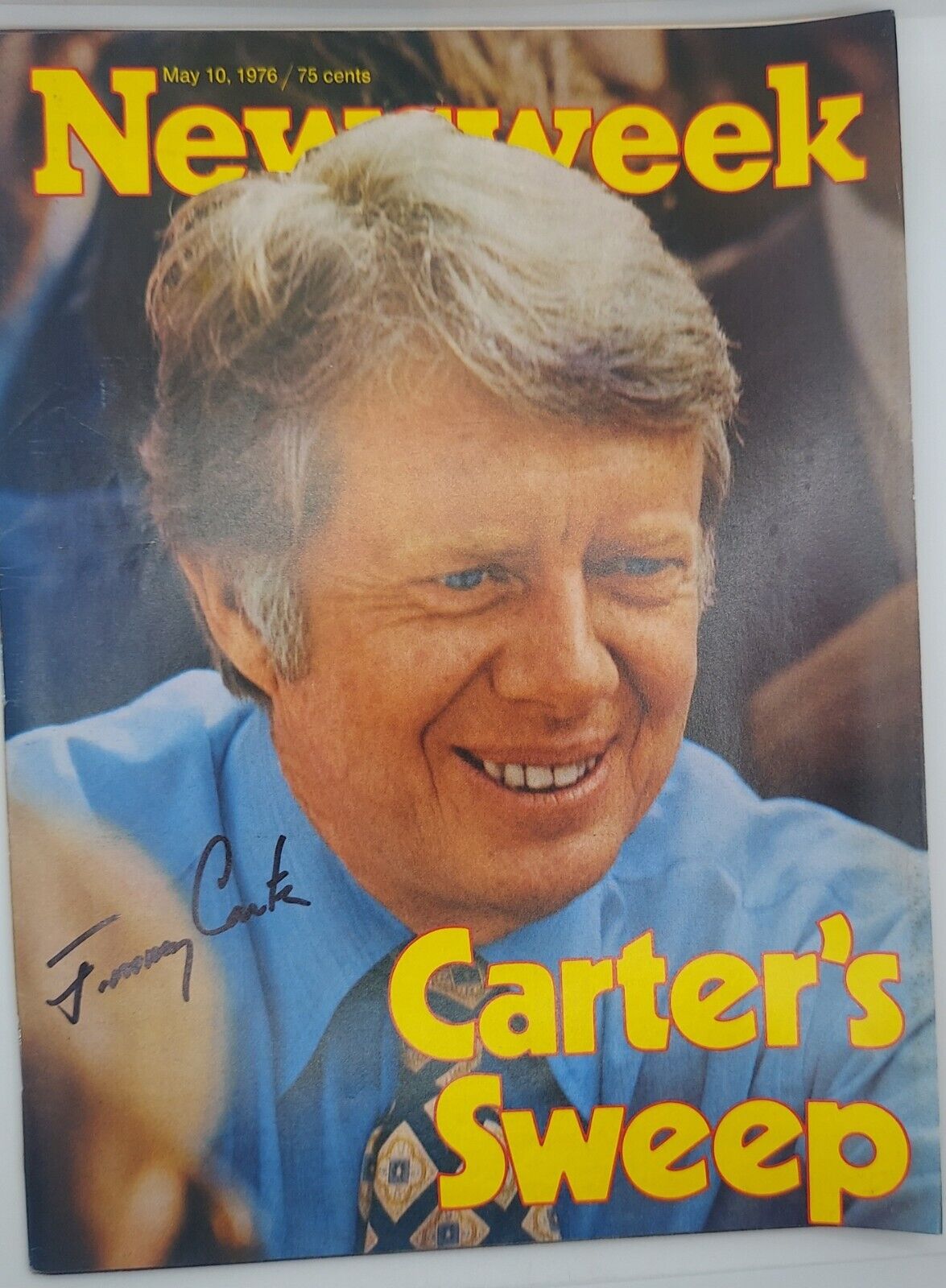 President Jimmy Carter  Signed Newsweek Magazine Full Signature 