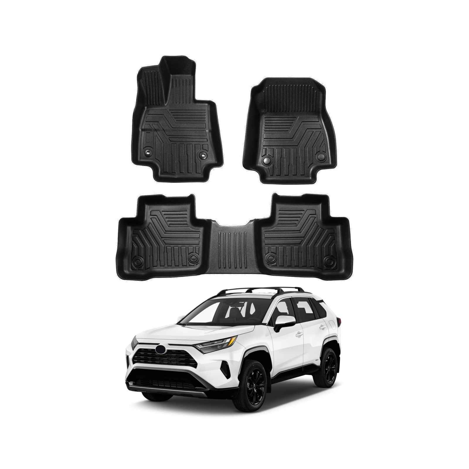 Powerty Floor Mats for 2019-2024 2025 Toyota RAV4 Accessories All Weather Flo... Powerty Floor Mats for 2019-2024 2025 Toyota RAV4 Accessories All Weather Flo...