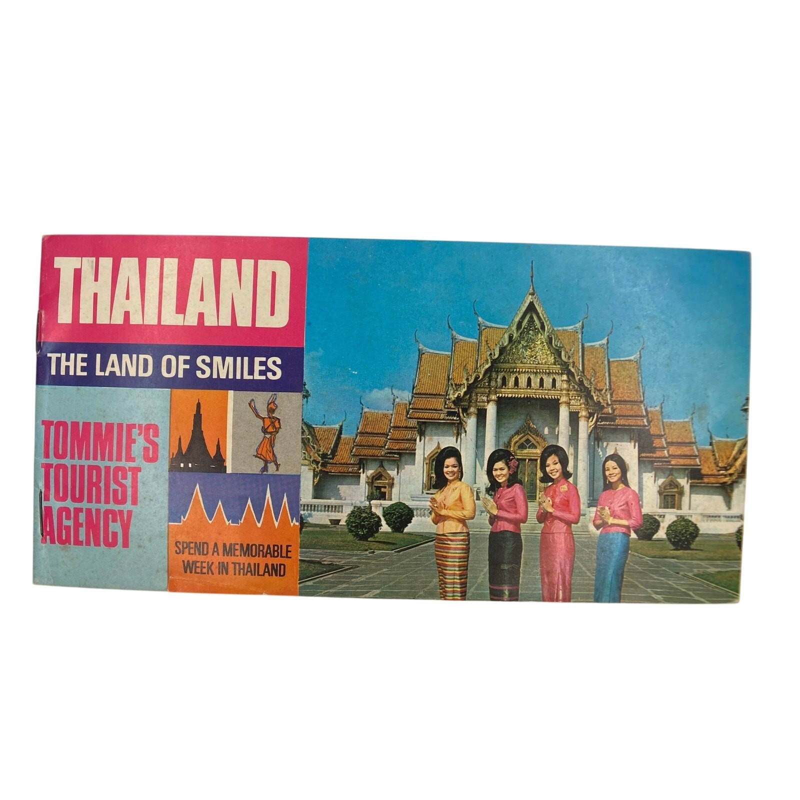 Tourism Brochure Thailand Tommie's Tourist Agency 1969 Vintage