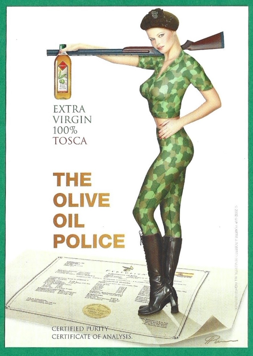 TOSCA EXTRA VIRGIN OLIVE OIL RISQUE WOMEN Max ADVERTISING POSTCARD