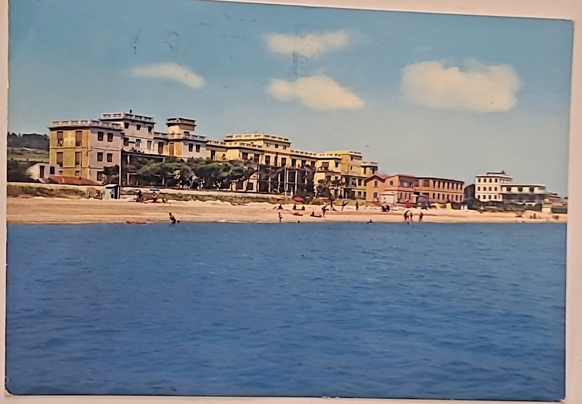 1968 PICENA POWER PORT -MACERATA - postcard Heliotherapy Institute from the sea 1968 PICENA POWER PORT -MACERATA - postcard Heliotherapy Institute from the sea