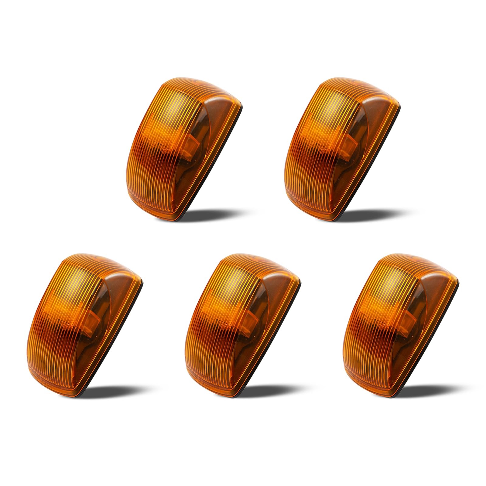 EVERESTHD 5PCS LED Cab Roof Marker Light Front Top Amber Lamps Clearance Truc...