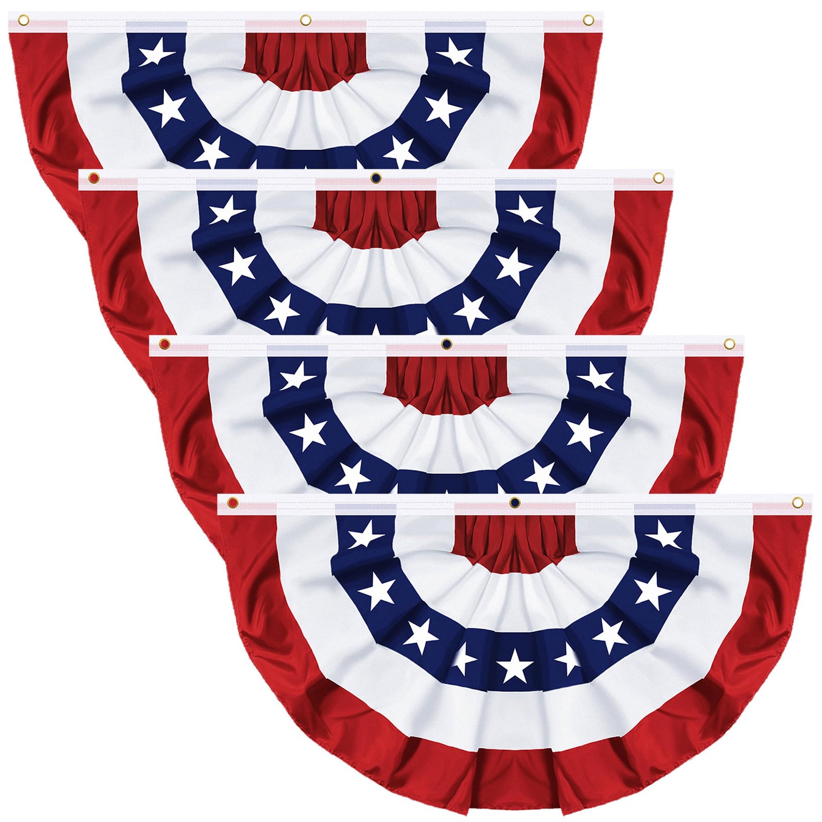 Regteb 4 Pack 1.5X3 Ft Usa Pleated Fan Flag American Bunting Flag Patriotic Regteb 4 Pack 1.5X3 Ft Usa Pleated Fan Flag American Bunting Flag Patriotic