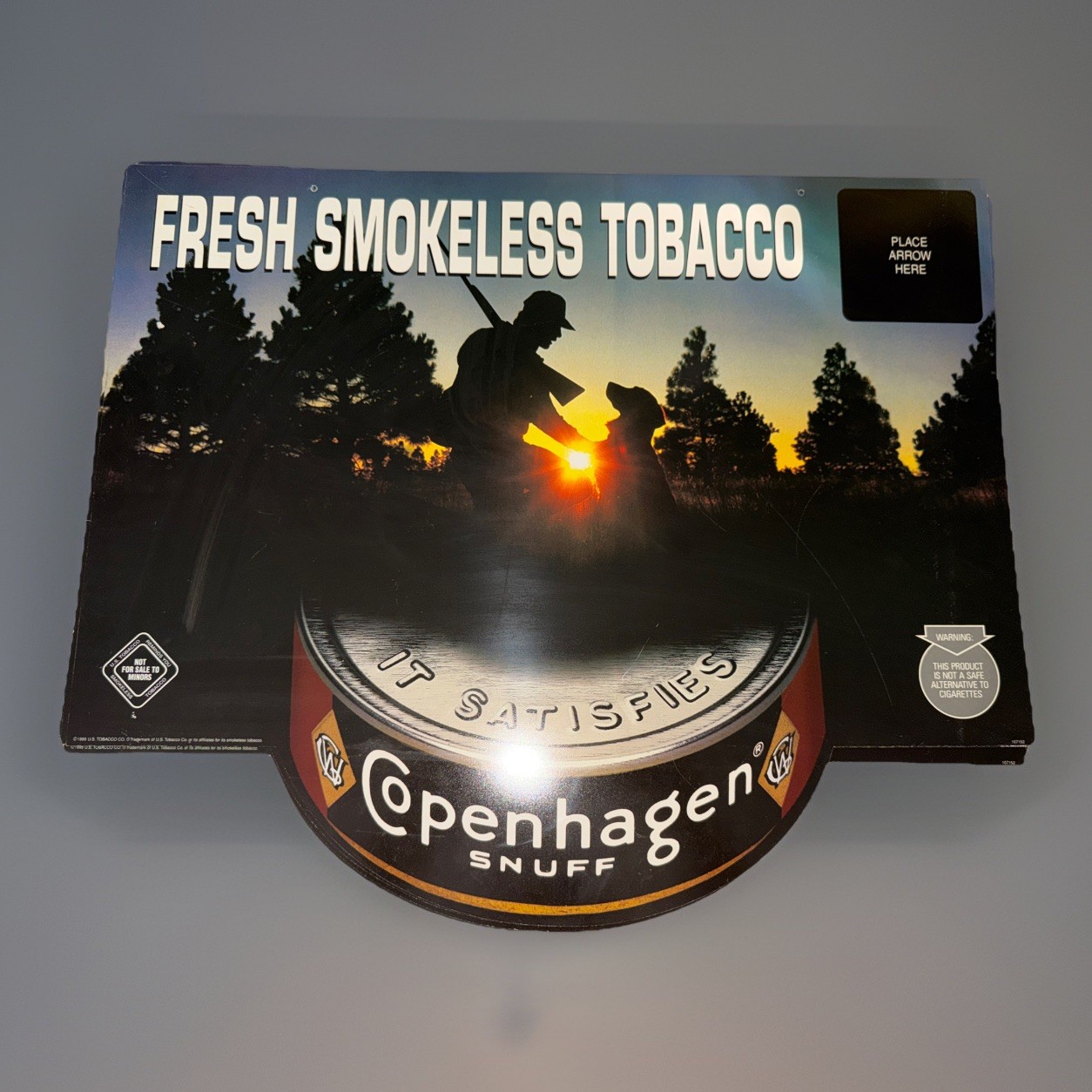 VTG Advertisement 1995 Fresh Smokeless Tobacco Copenhagen Snuff Display  20”X1