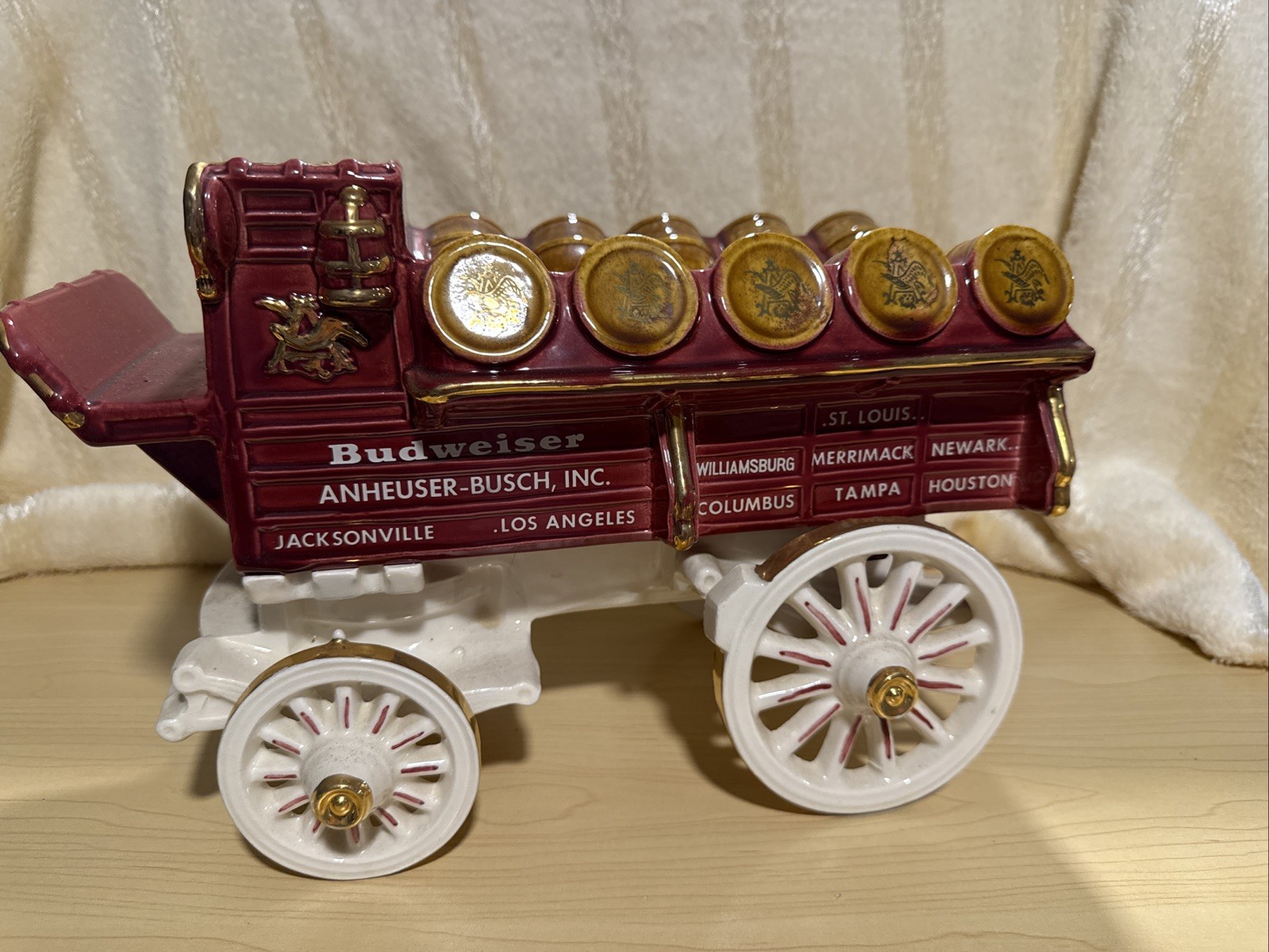 Metlox Poppytrail Budweiser Clydesdale wagon and horse set