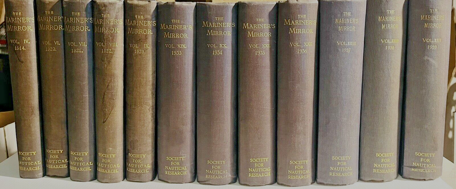The Mariner's Mirror 12 Volumes Hardcover 1914 to 1939 Society Nautical Research