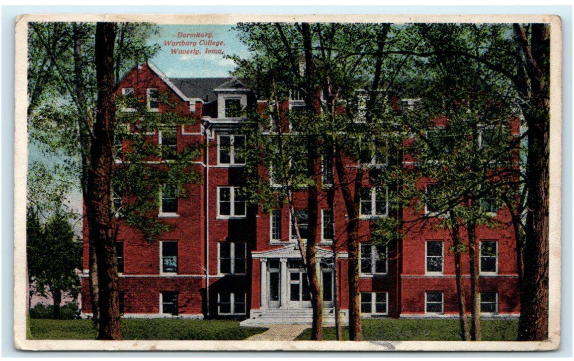 WAVERLY, IA Iowa ~ Waverly College DORMITORY c1910s Bremer County Postcard