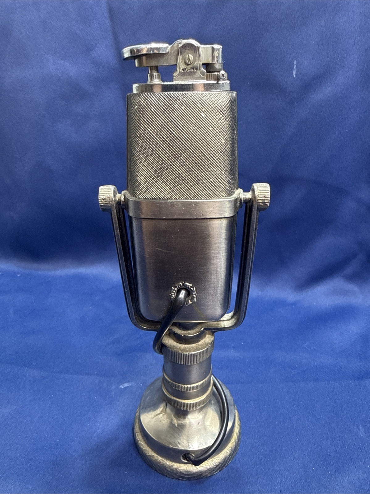 Vintage Microphone Desk Tabletop Lighter Japanese 1950\'s RARE COMOYS Of London
