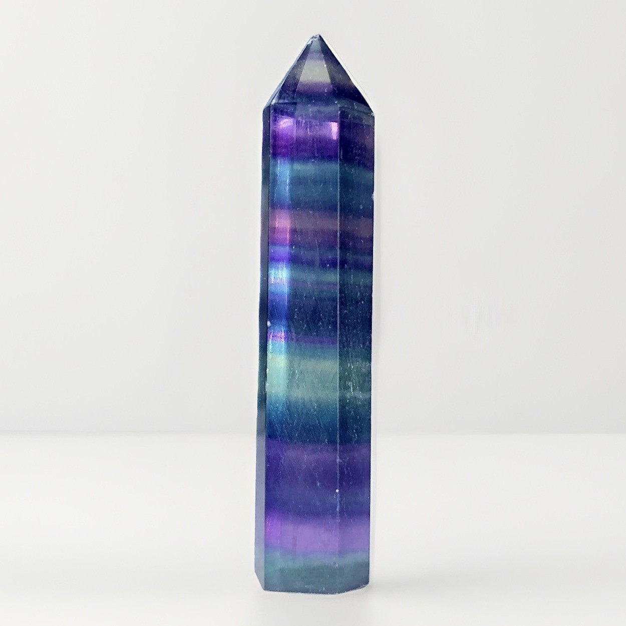 Mental Enhancement Stone: Fluorite Crystal Point Obelisk Natural Raw Specimen