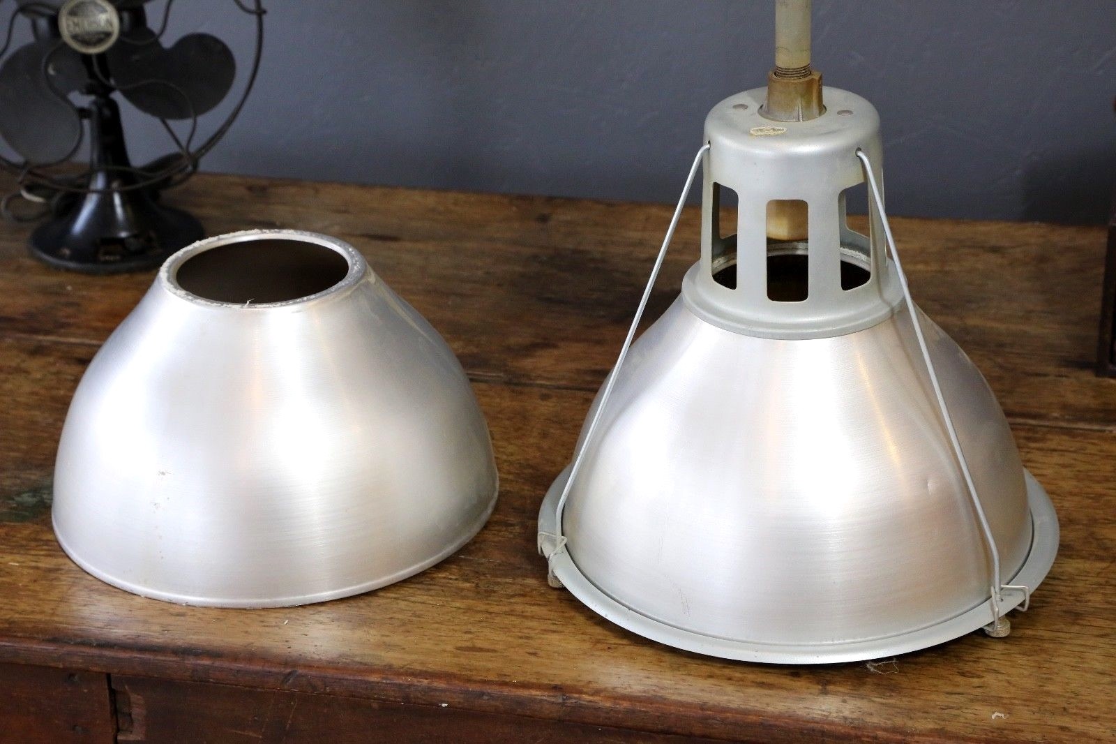 Vintage Lobay Holophane Light Industrial Aluminum Shade cover (Cover Only) 