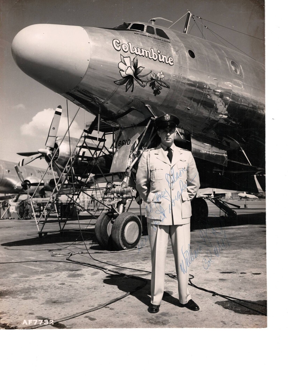 William G Draper Signed Photo & Letters | Eisenhower Columbine Aircraft