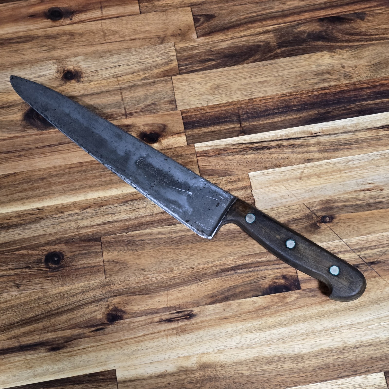 Vintage Gustav Emil Ern Solingen Germany Carbon Steel Chef\'s Knife 10\