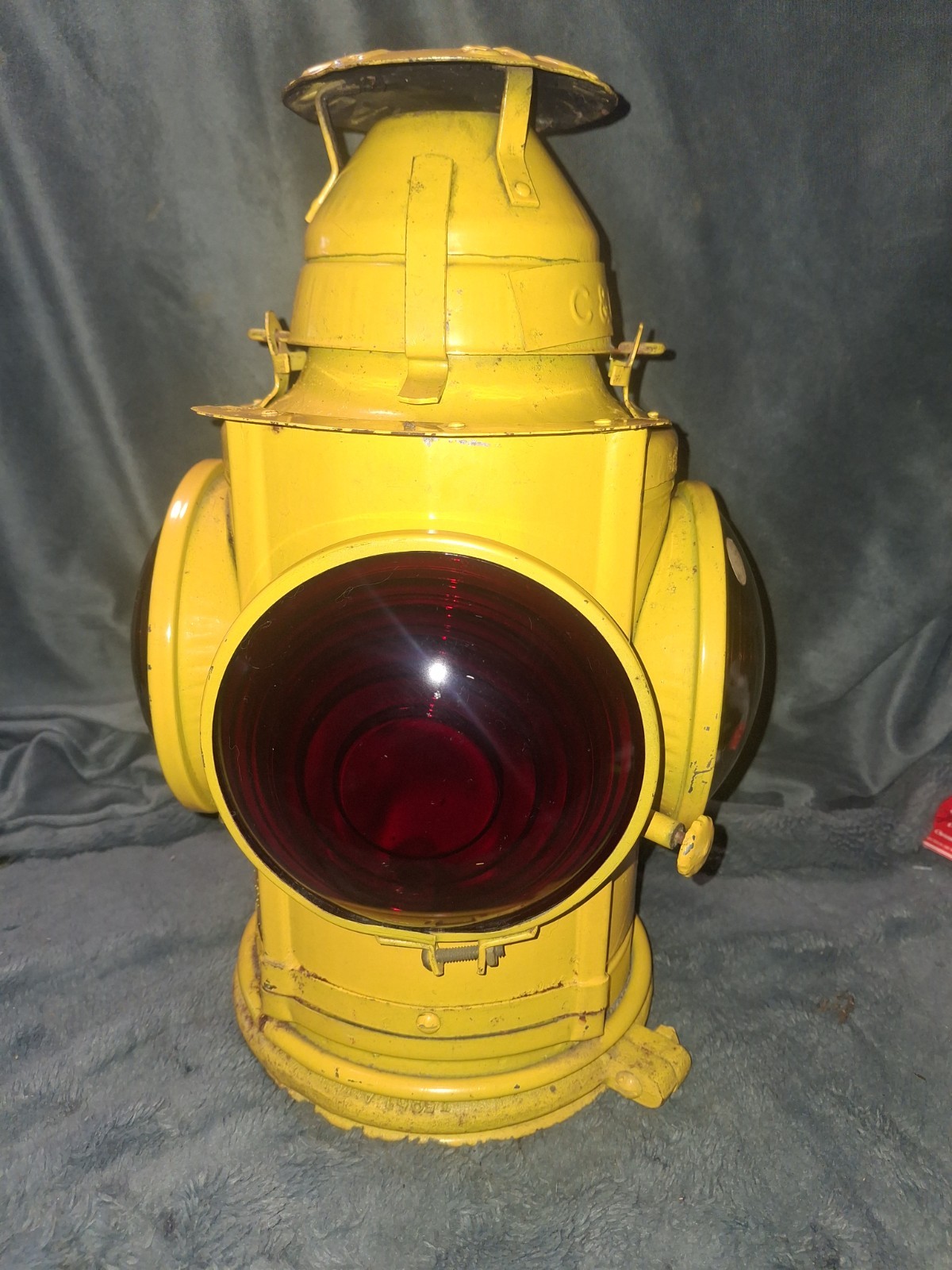 Vintage Handlan St. Louis C&O RY Railroad Caboose Marker Lamp Lantern Complete
