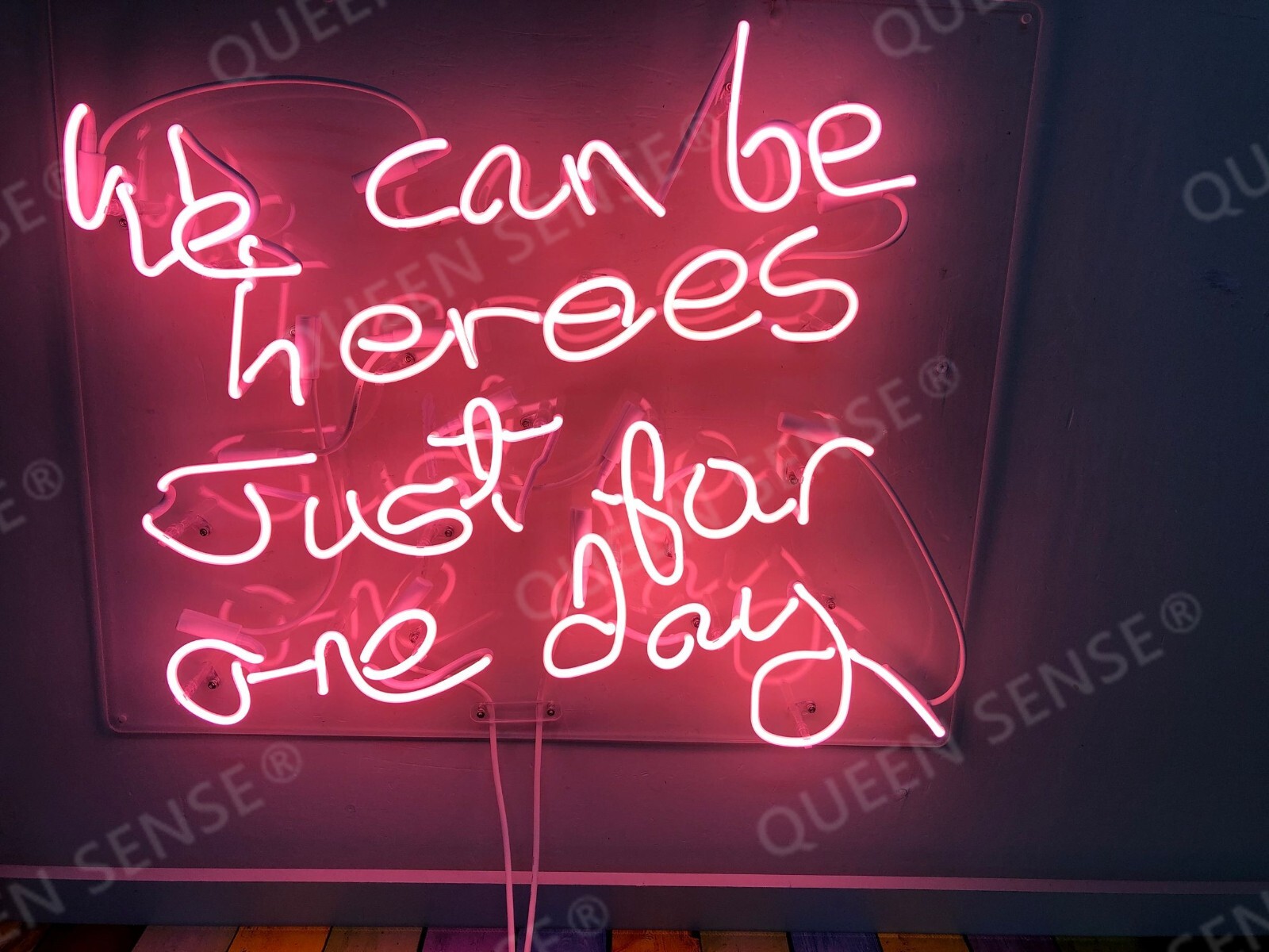 We Can Be Heroes Just For One Day Neon Sign Lamp Light 24\