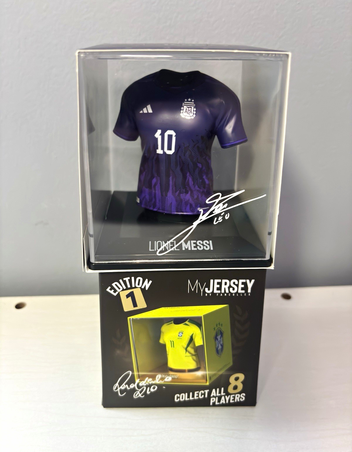 Fancollex MyJersey Lionel Messi #10 Edition 1 2022 AFA Purple Plastic Figurine