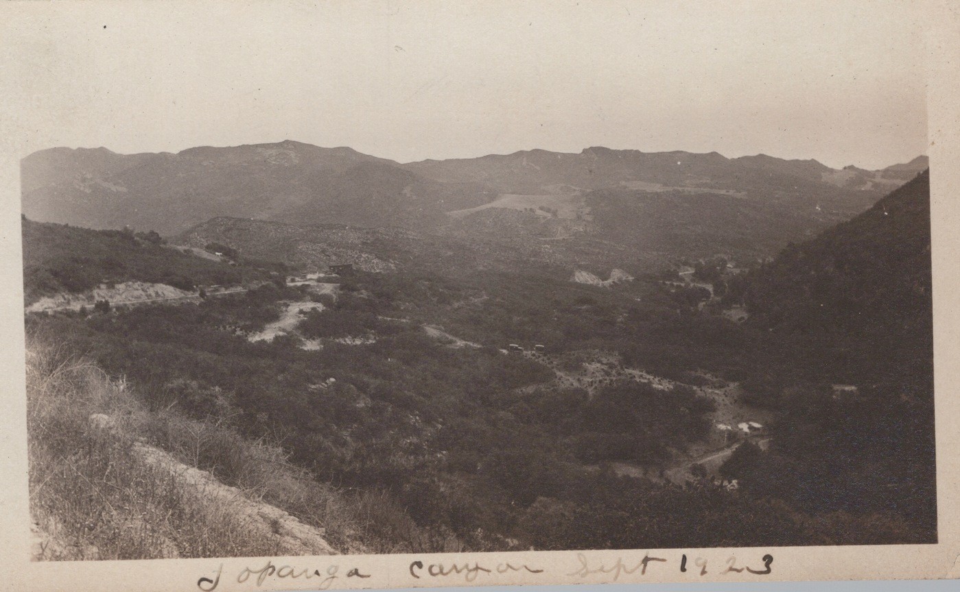 Topanga Canyon CA Antique Aerial Valley View 1923 - Original Photo